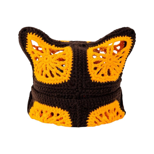 SUNSET TREE CROCHET CAT HAT