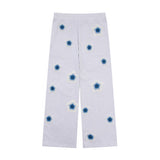 BLUE STAR CROCHET PATCH SWEATPANTS