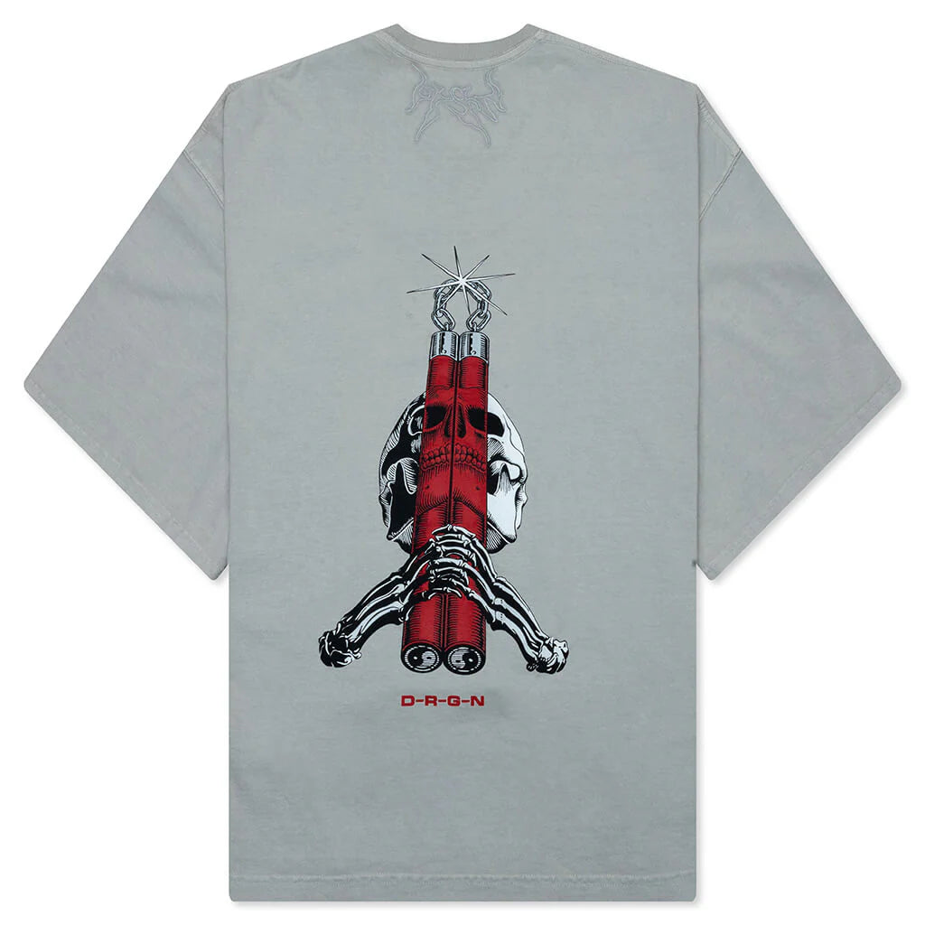 BONES II OVERSIZED TEE CEMENT