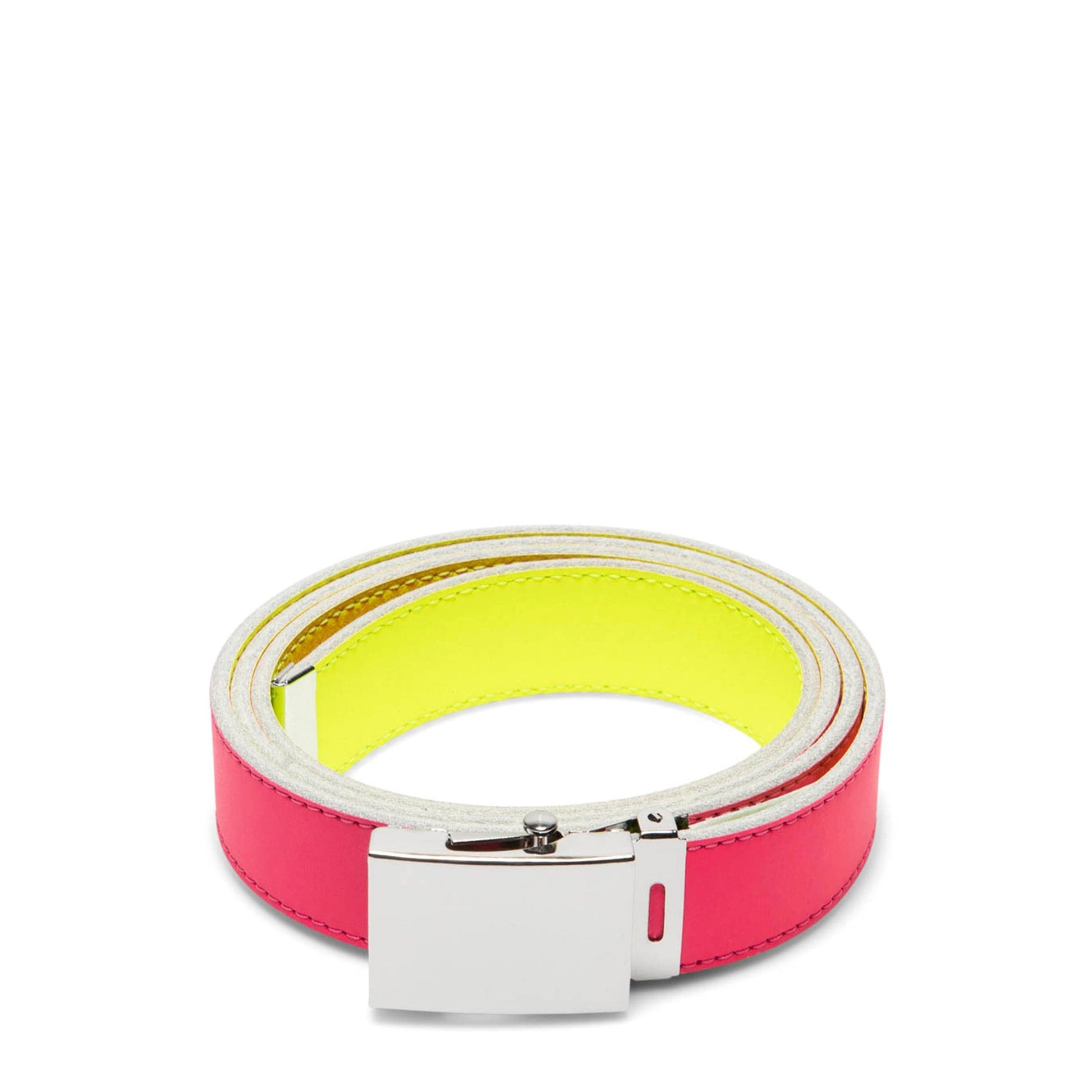 Comme Des Garçons Wallet Belts PINK/YELLOW / O/S SUPER FLUO LEATHER LINE G
