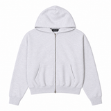 GARMENT DYE CROPPED ZIP HOODIE