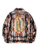 SILK RAYON CHAMPETRE MARIA DRIZZLE OPEN COLLAR SHIRT (LONG SLEEVE)