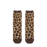 Kapital Socks BROWN / O/S 84 YARNS RAININBOWY HAPPY HEEL LEOPARD SOCKS
