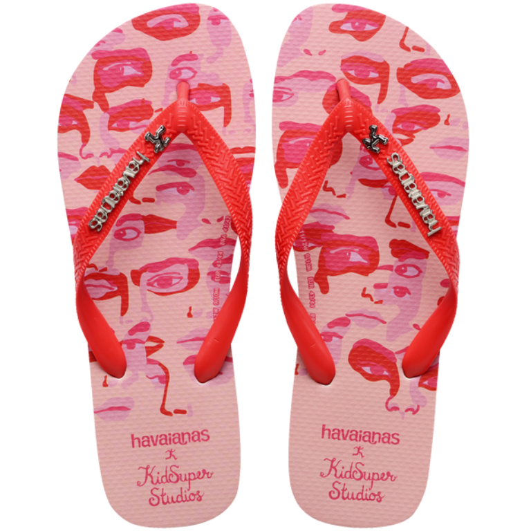TOP KIDSUPER CAMO FLIP FLOPS