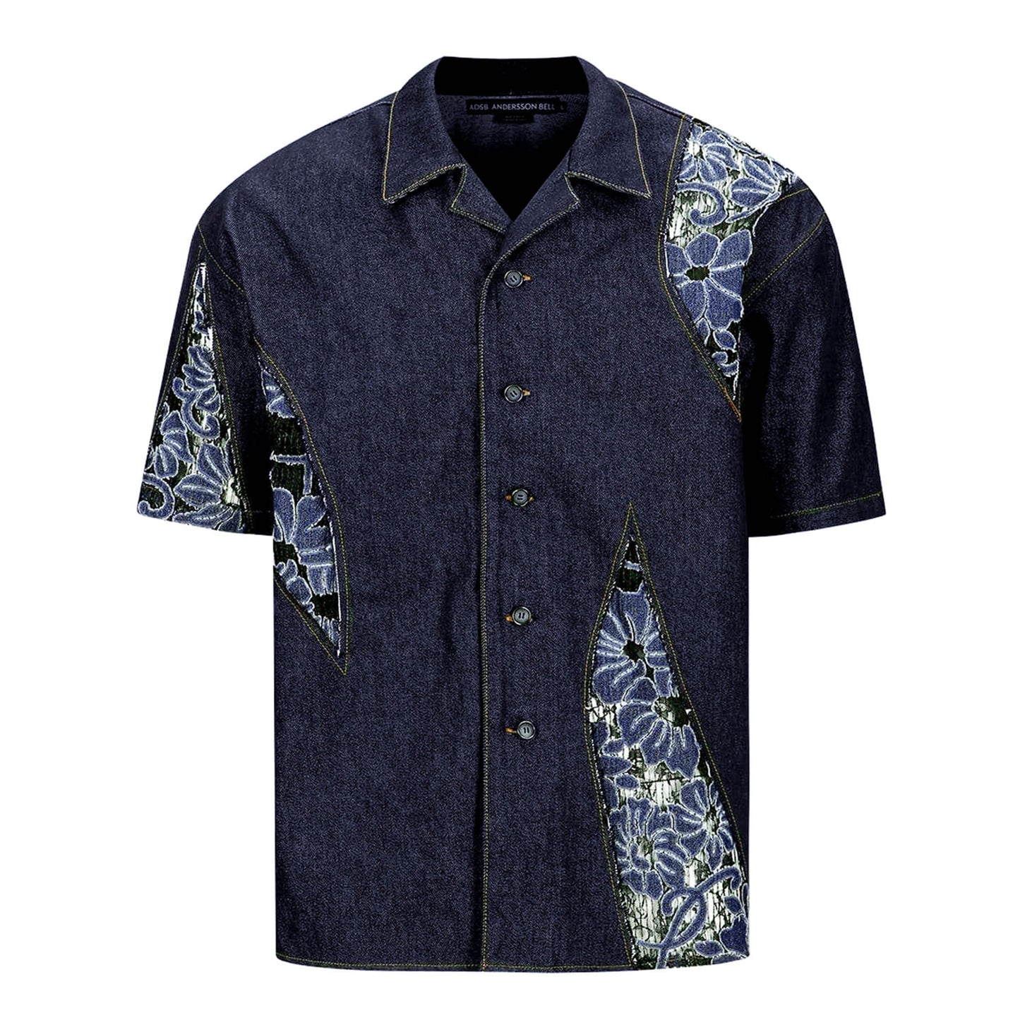 Andersson Bell Shirts PATCHWORK OPEN COLLAR SHIRTS