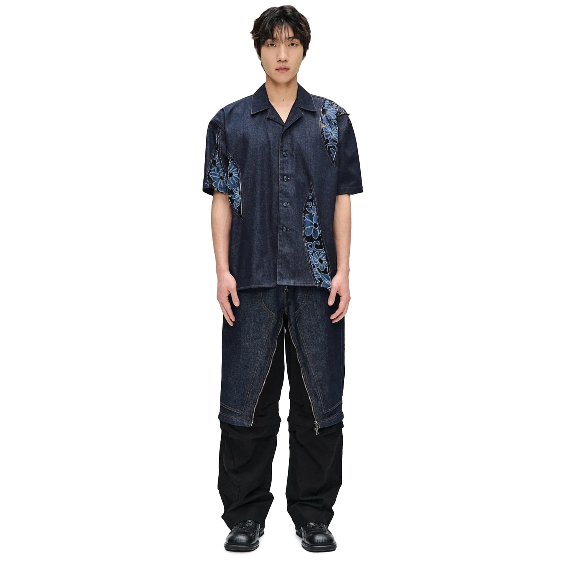 Andersson Bell Shirts PATCHWORK OPEN COLLAR SHIRTS