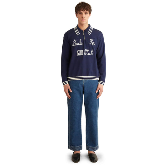 BODE Knitwear CLUB LONG-SLEEVED POLO