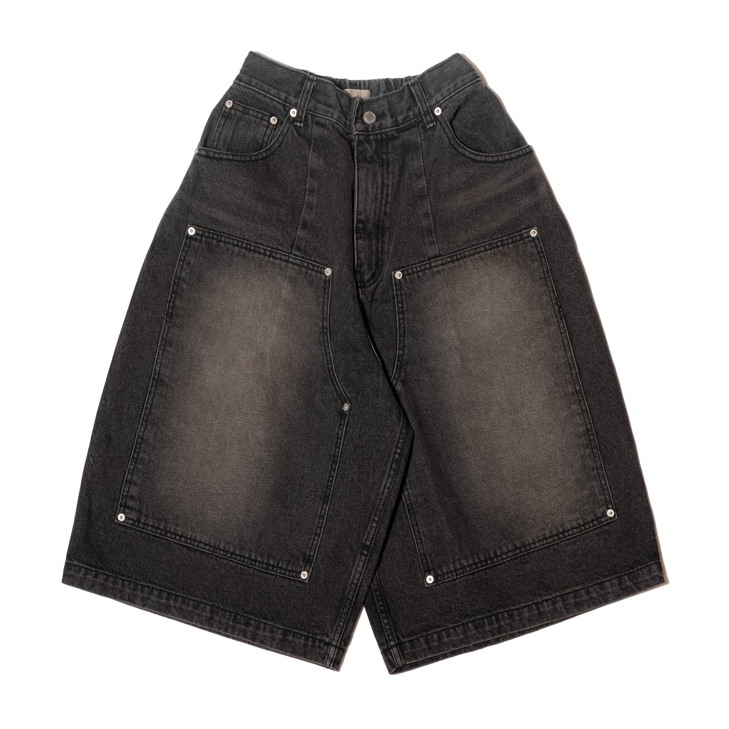 CARPENTER WIDE DENIM SHORTS