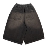 CARPENTER WIDE DENIM SHORTS