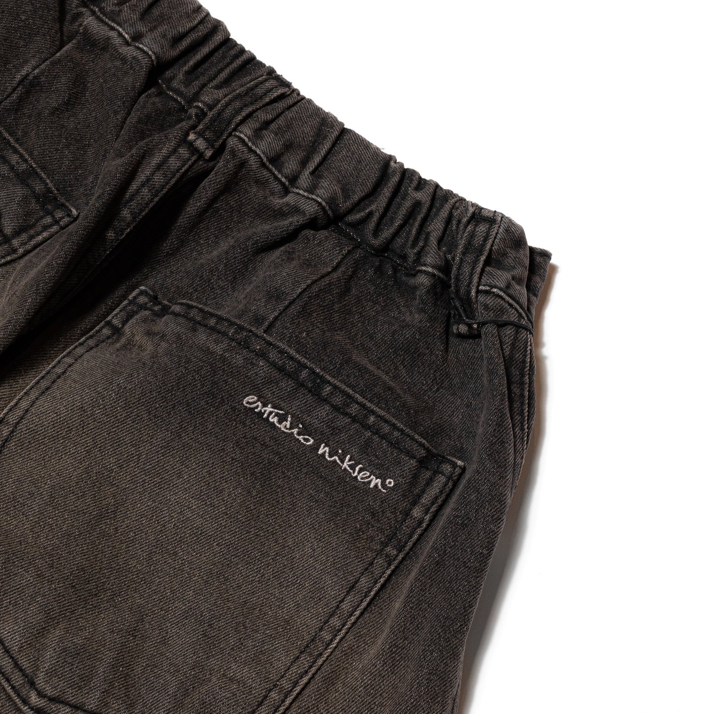 CARPENTER WIDE DENIM SHORTS