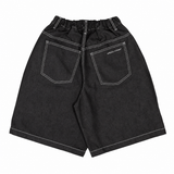 HALF-DART RAW DENIM SHORTS