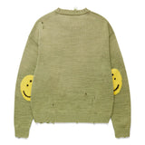 Kapital Knitwear 5G COTTON KNIT RAINBOWY PATCH CREW SWEATER
