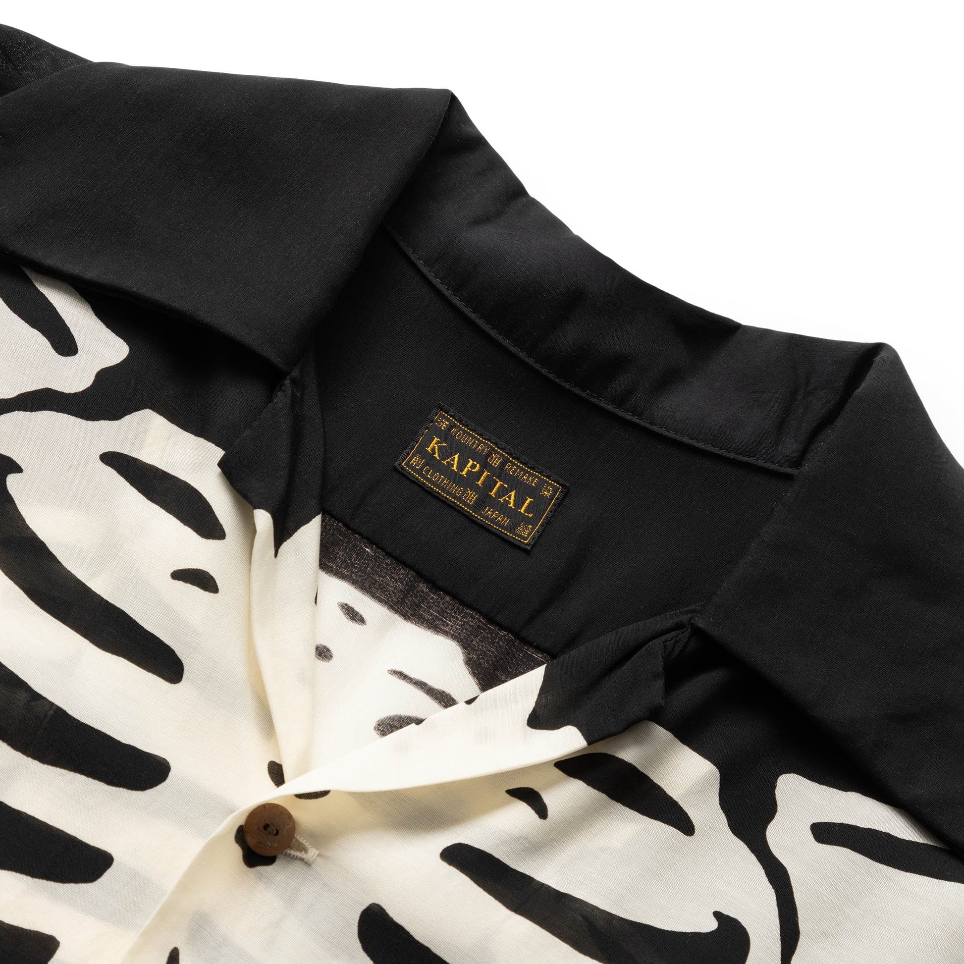 Kapital Shirts SILK RAYON BONE WRANGLE COLLAR SHIRT
