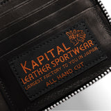 Kapital Wallets & Cases BLACK / O/S THUMB UP BONE HAND ZIP WALLET