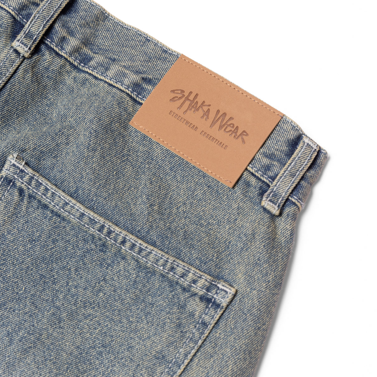 DOUBLE KNEE FLARED DENIM