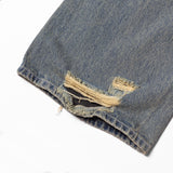 DOUBLE KNEE FLARED DENIM