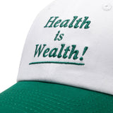 Sporty & Rich Headwear WHITE/ALPINE / O/S HEALTH IS WEALTH HAT