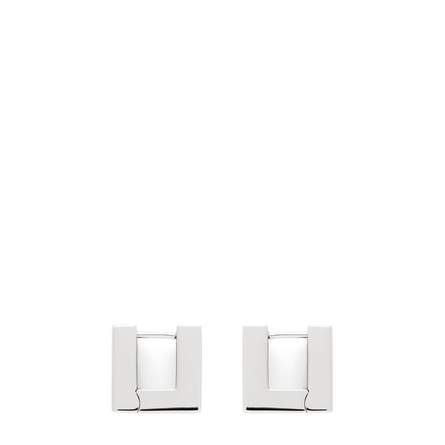 Tom Wood Jewelry 925 STERLING SILVER / O/S SQUARE HOOPS SMALL