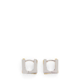 Tom Wood Jewelry 925 STERLING SILVER/9K GOLD / O/S STEP HUGGIES DUO