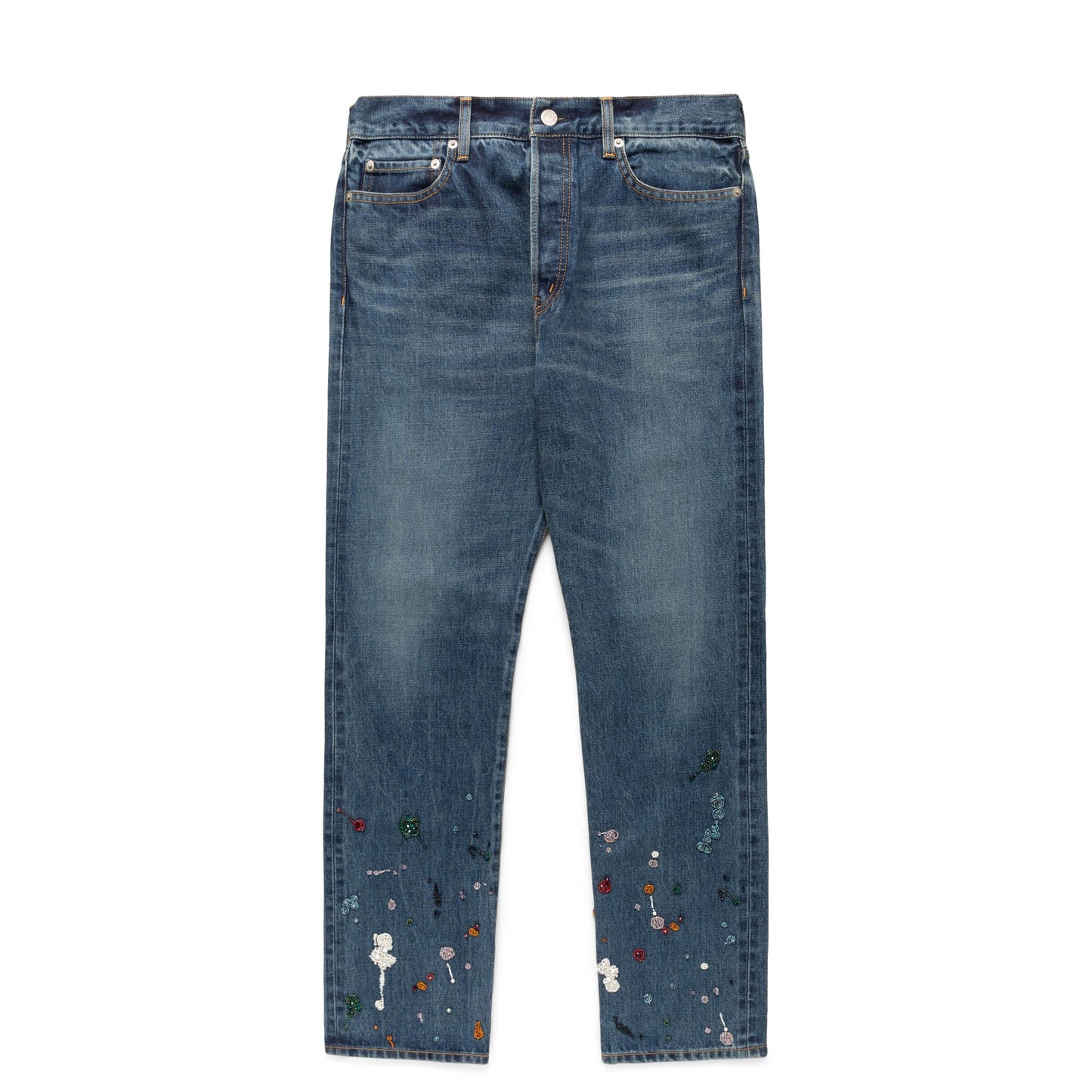 Undercover Pants UC2C4509-1 SPLATTER JEANS