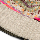 Kapital Headwear GRAY/BEIGE / O/S 7G WOOL FAIR ISLE BIVOUAC SKI CAP
