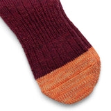 Kapital Socks BURGUNDY / O/S 60YARNS GRANDRELLE IVY SMILIE HEEL-HOLD SOCKS