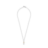 Tom Wood Jewelry 925 STERLING SILVER/14K GOLD / O/S MINED CUBE PENDANT EMERALD