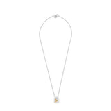 Tom Wood Jewelry 925 STERLING SILVER/14K GOLD / O/S MINED PENDANT EMERALD NECKLACE