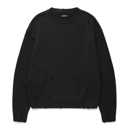 Kapital Knitwear 5G COTTON KNIT RAINBOWY PATCH CREW SWEATER