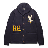 RRL Knitwear WOOL 3-GUAGE SHAWL SWEATER